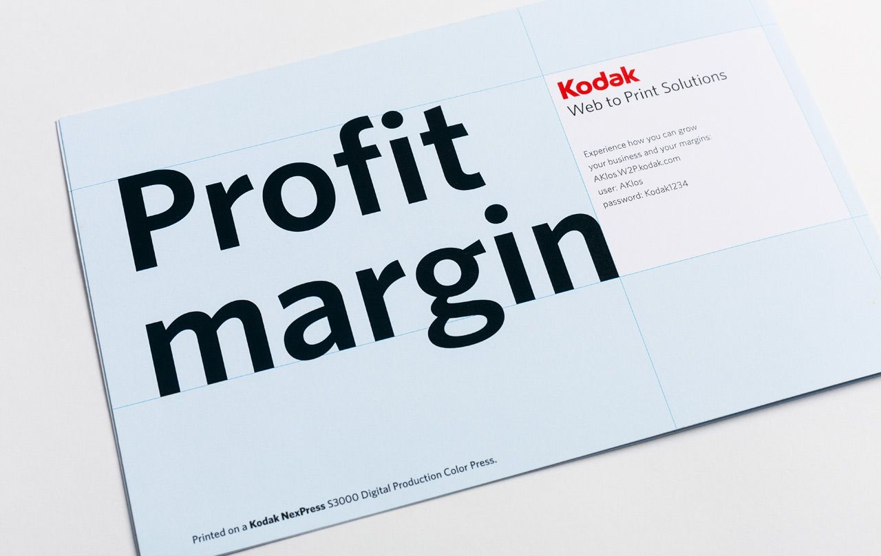 Kodak Web to Print Campaign - Profit margin