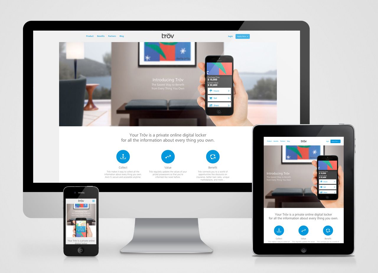 Trov Website - Responsive Design