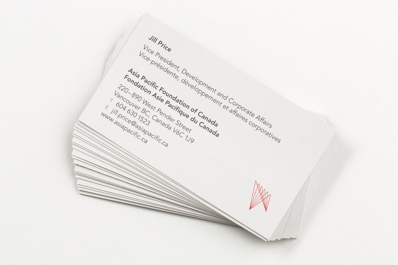 Asia Pacific Foundation of Canada Business Cards