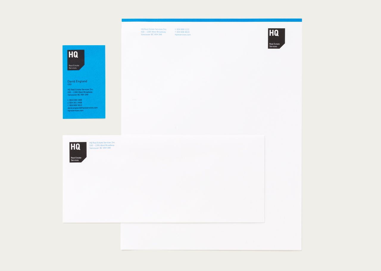 HQ Real Estate Services Stationery