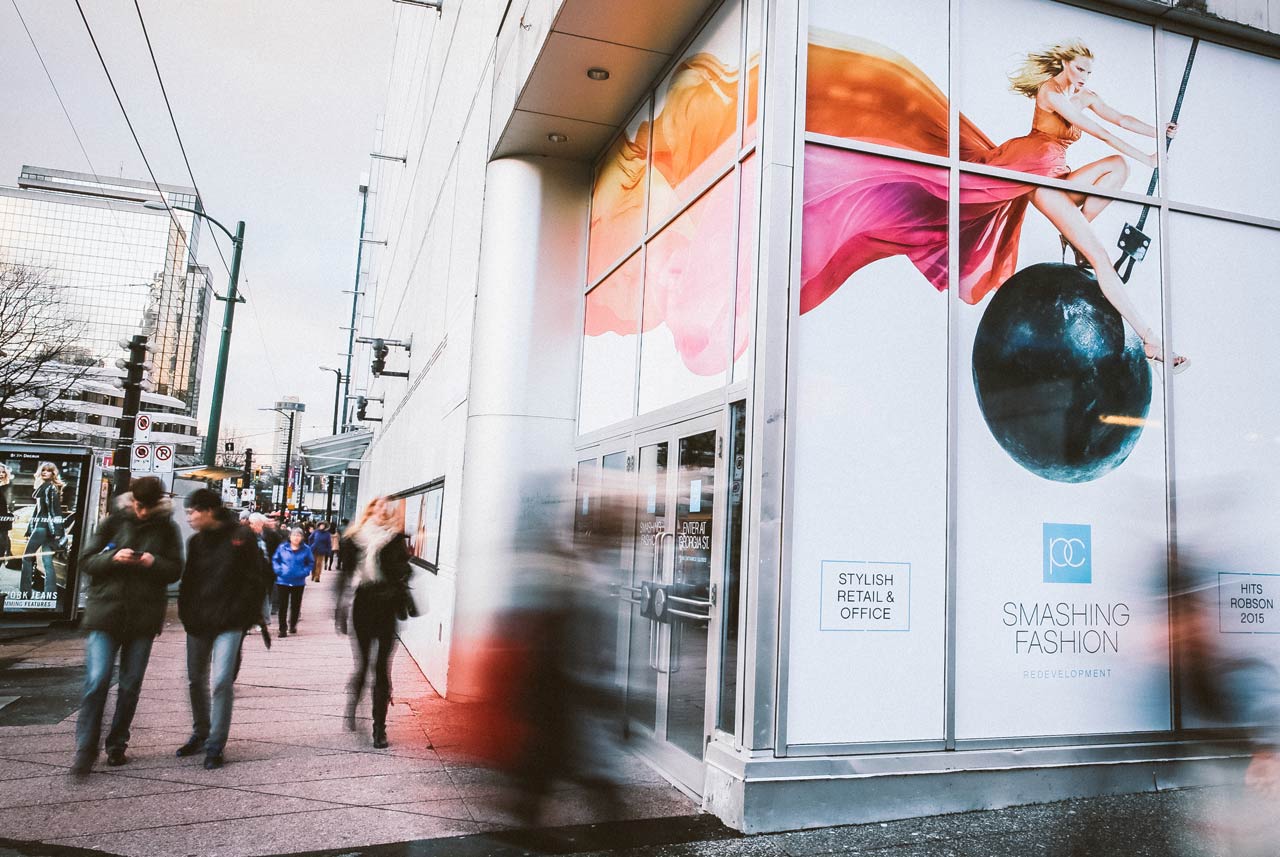 Pacific Centre Campaign: Smashing Fashion Vinyl Signage