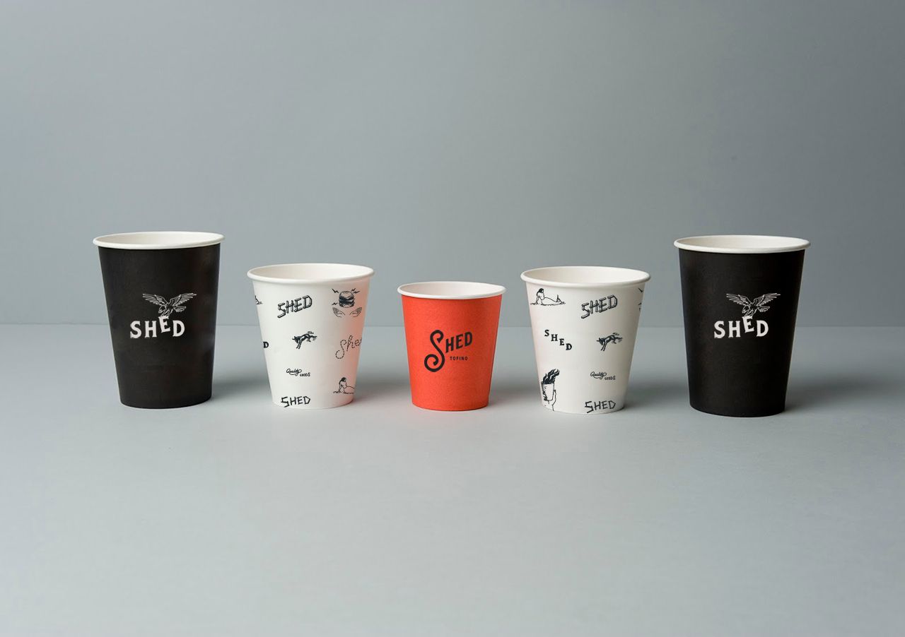 Shed coffee cups