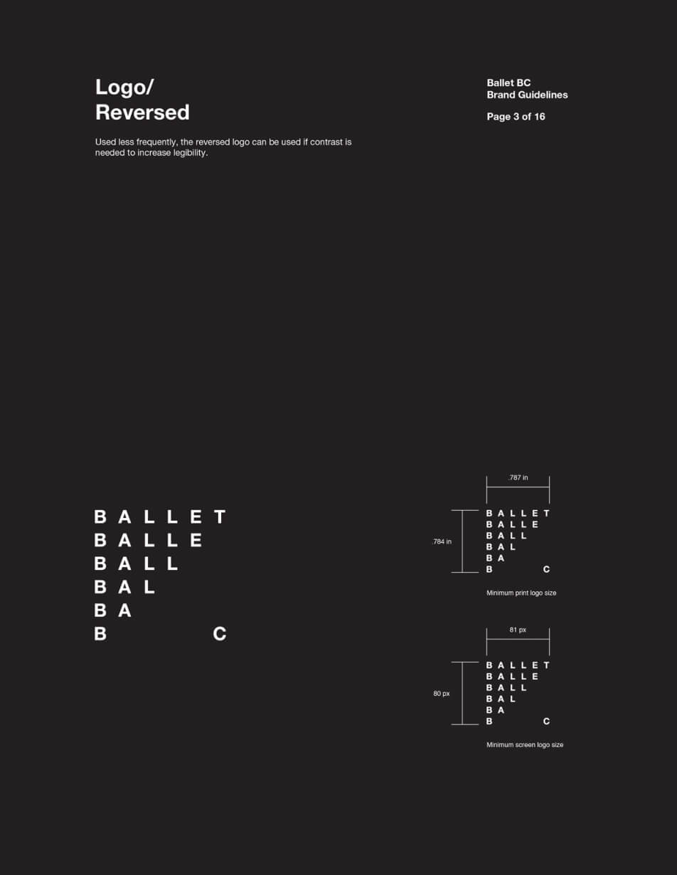 Ballet BC - Brand Guidelines Detail