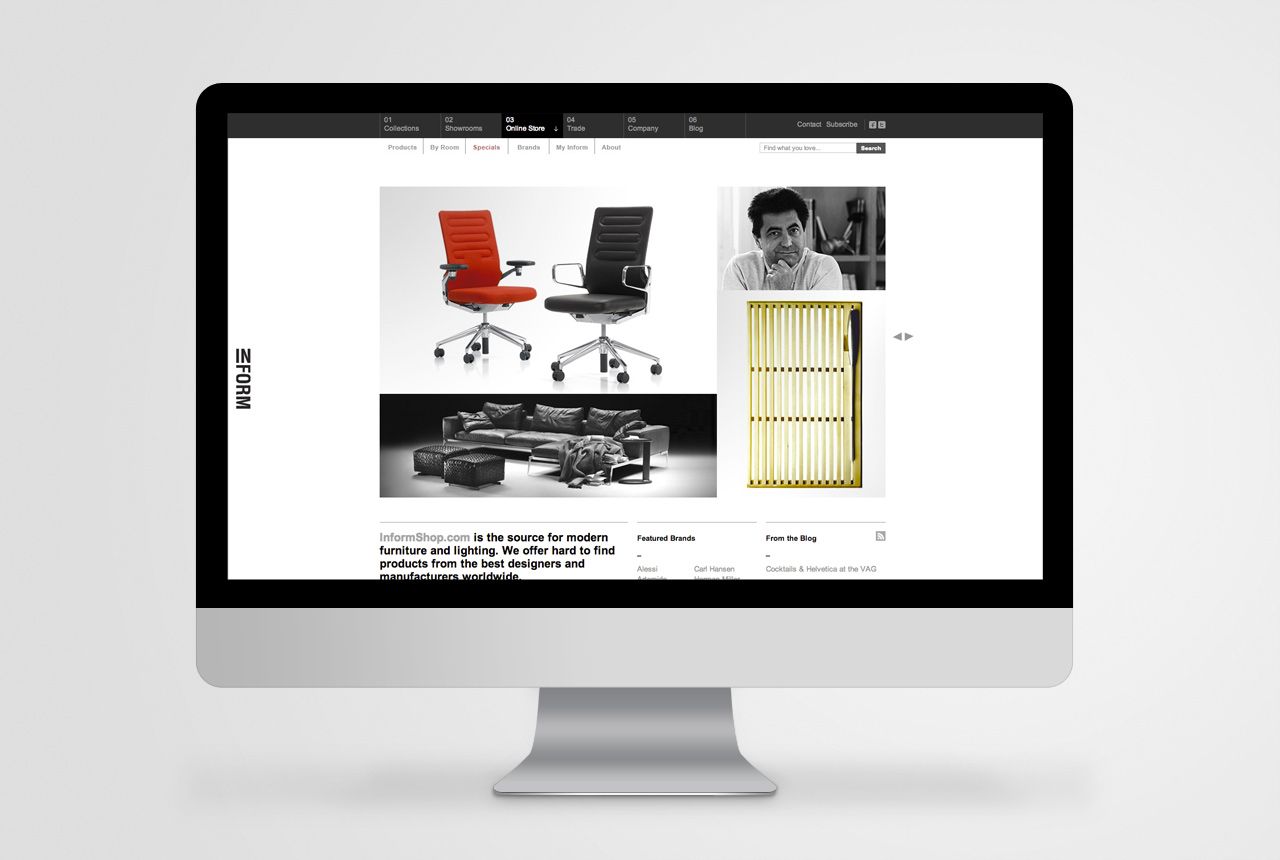 Inform Interiors Website Online Store Desktop