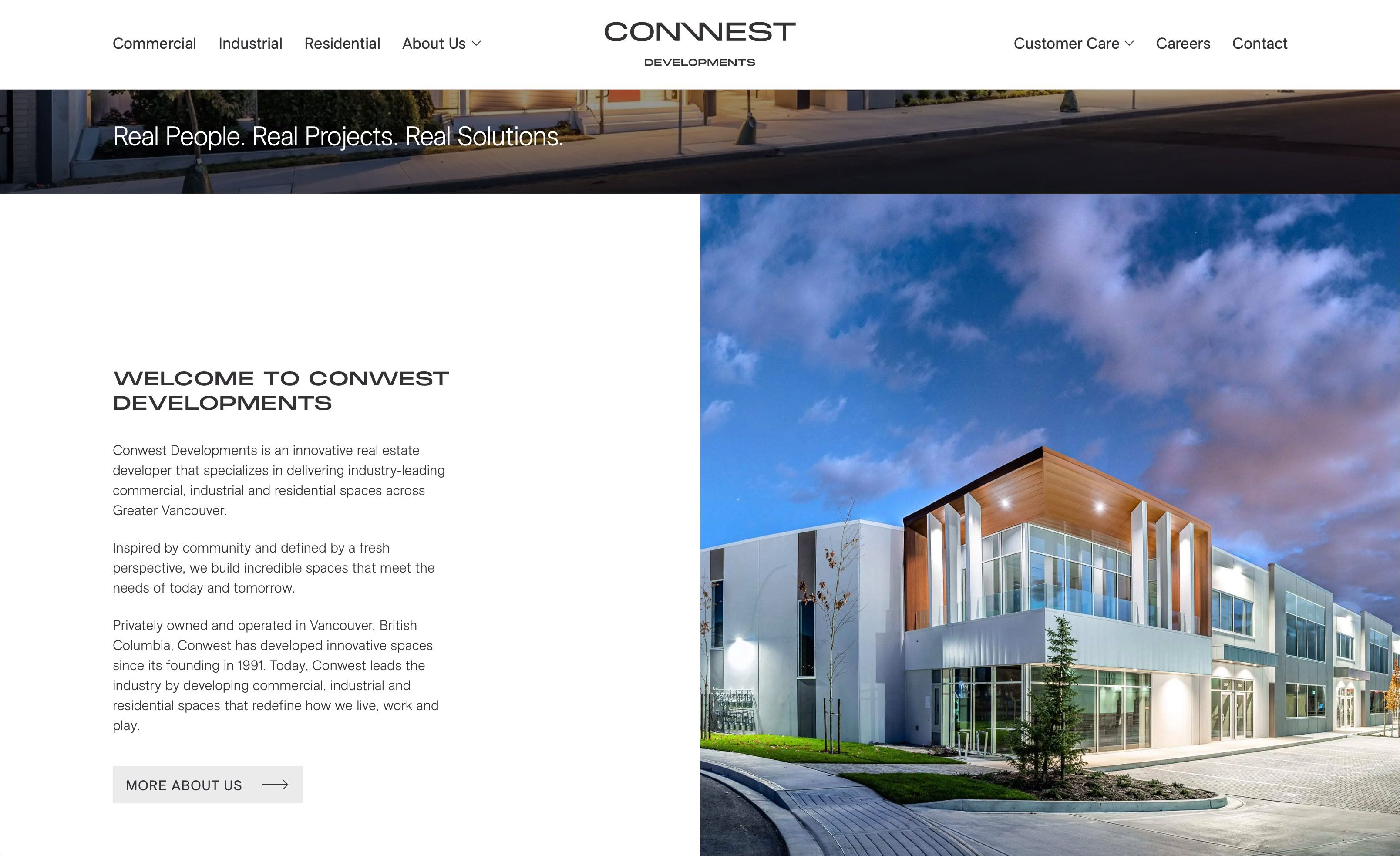Conwest Developments Website - Home Detail