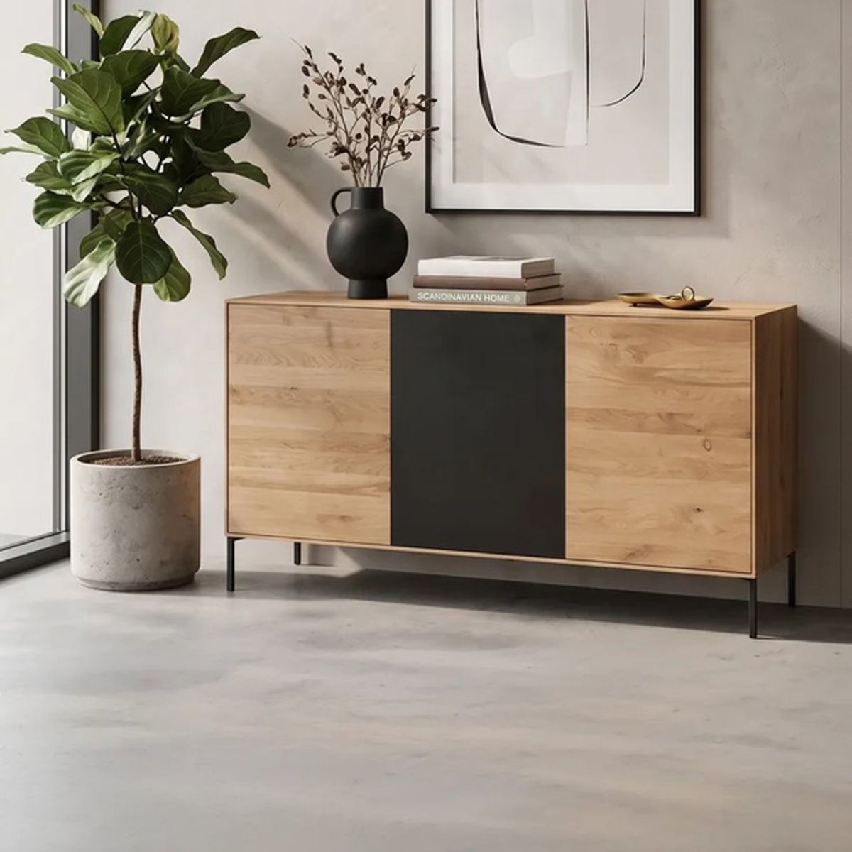 Helsinki 3 Section Sideboard