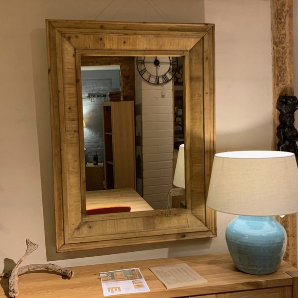 Large Aged Pine Mirror