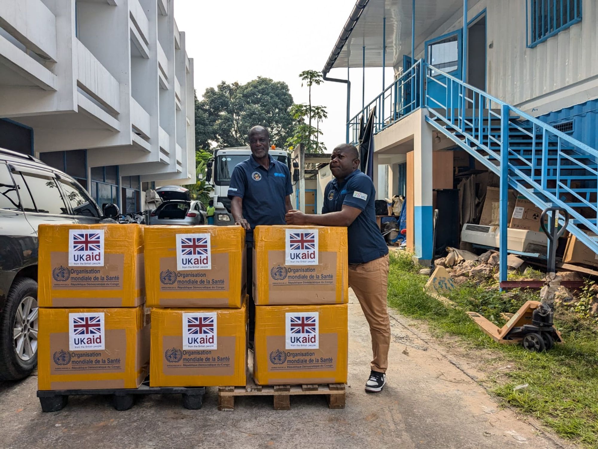 Delivery of UKaid supplies to support the monkeypox epidemic response. Photo credit: Vincenza Lofino