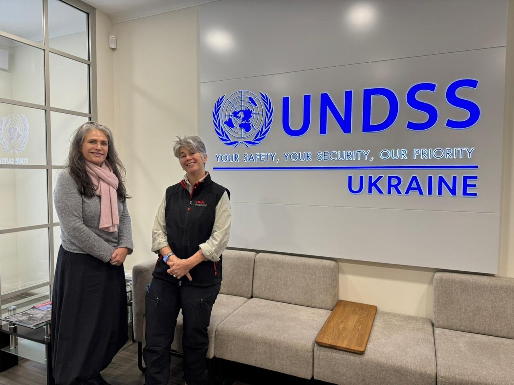Supporting humanitarian coordination in the field: Leonie Barnes with UNDSS