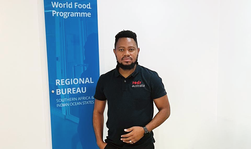 RedR Australia roster member Pianos at the WFP regional office in Johannesburg, South Africa.