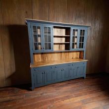 Farmhouse stepback hutch reclaimed pine