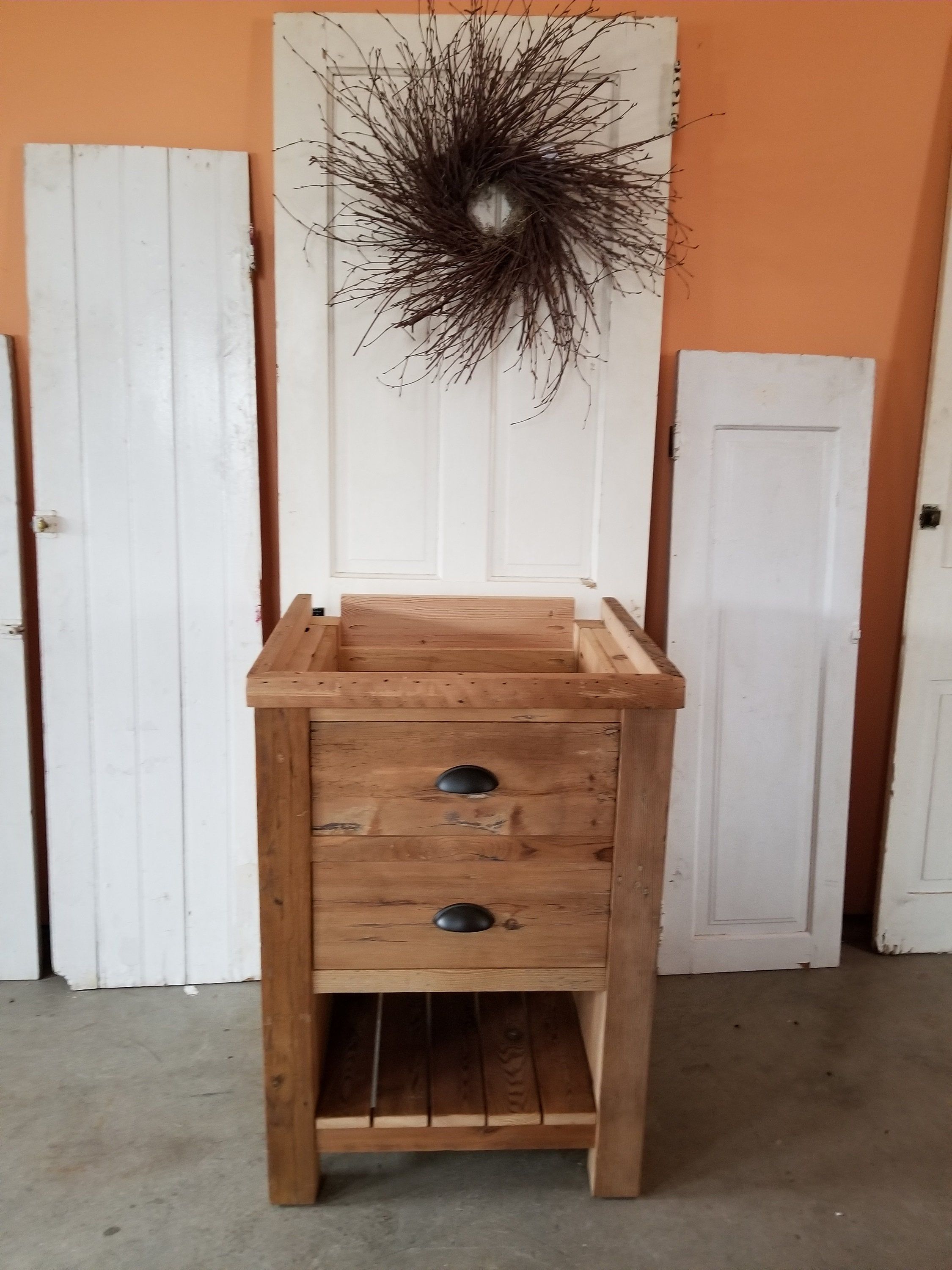 60 reclaimed pine barn wood vanity