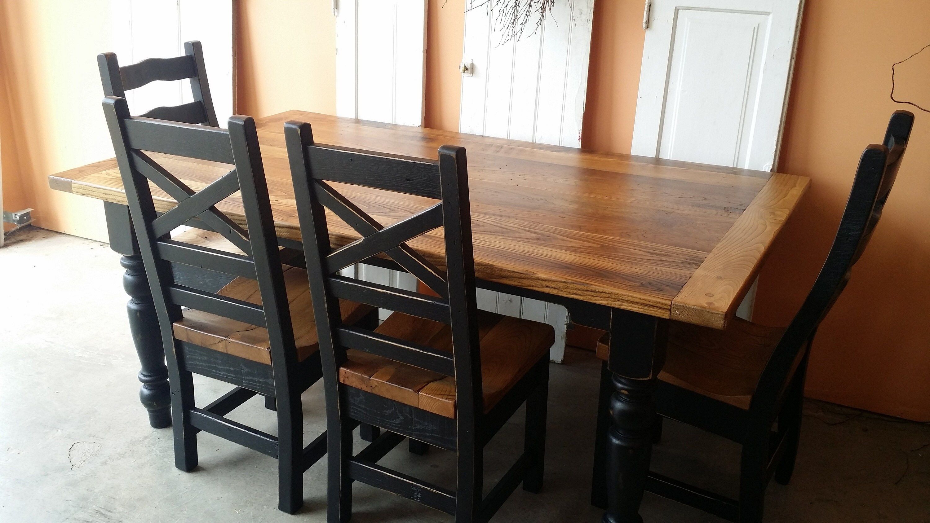 Reclaimed oak dining chair unfinished