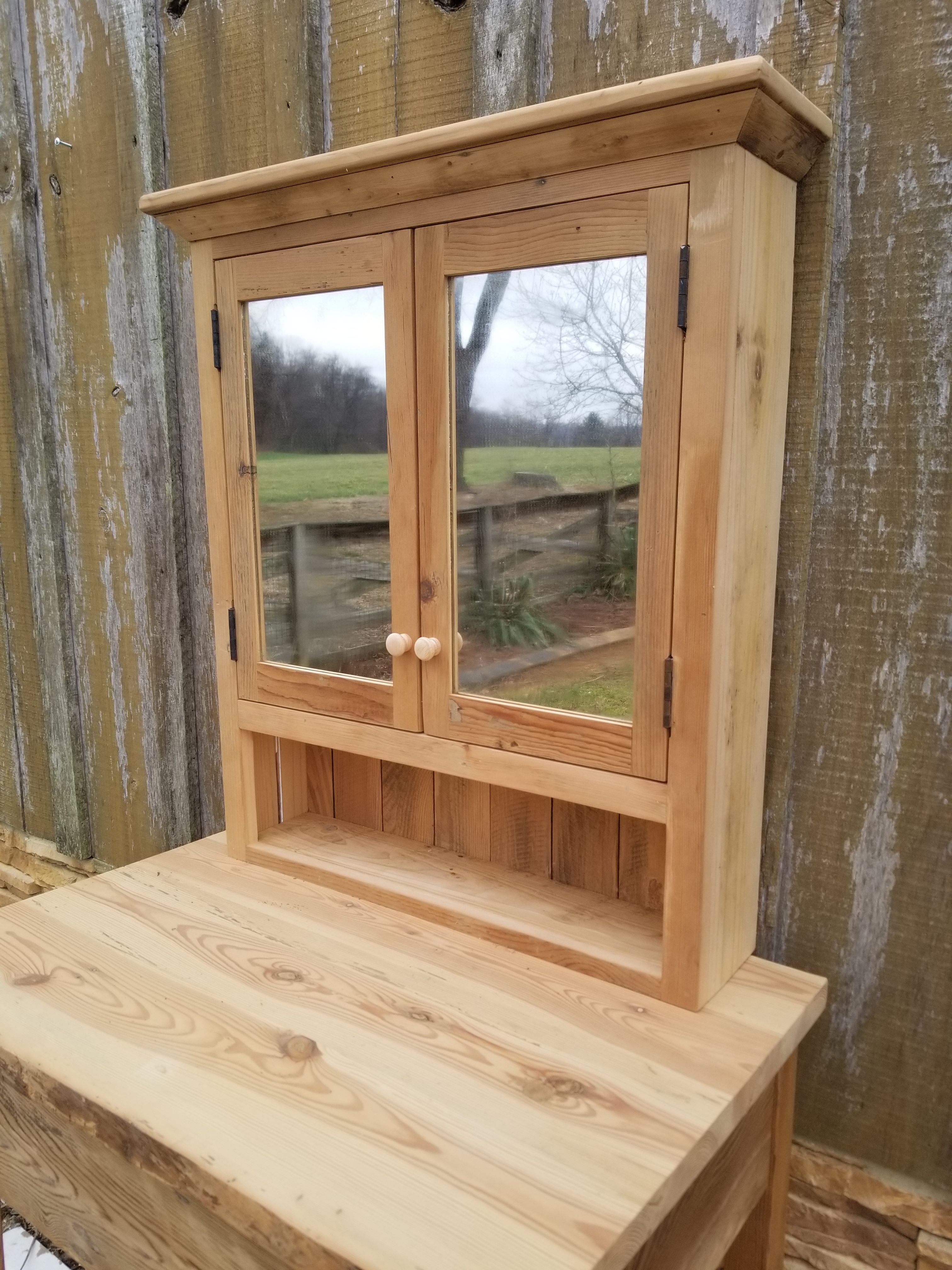 Reclaimed wood bathroom vanity