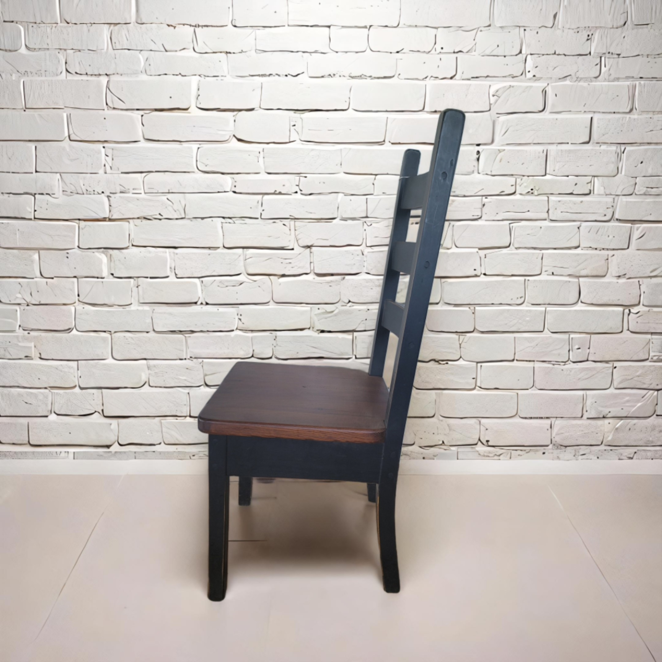 Black ladder back side view