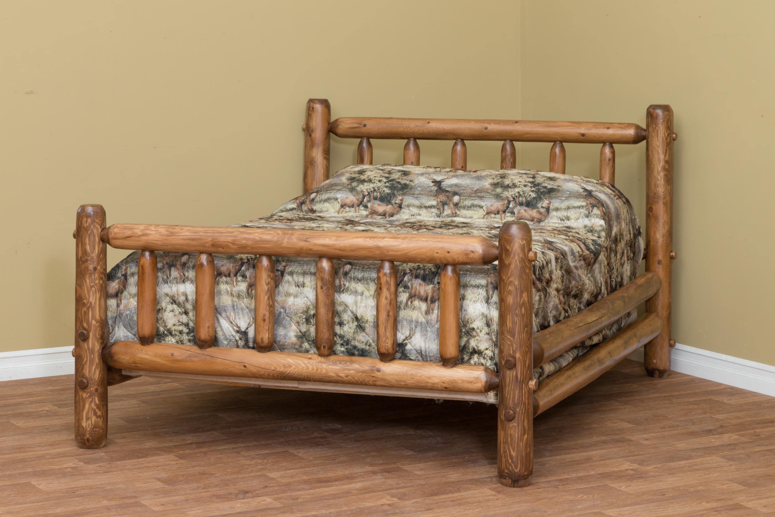 Log bed rustic log beds king queen full