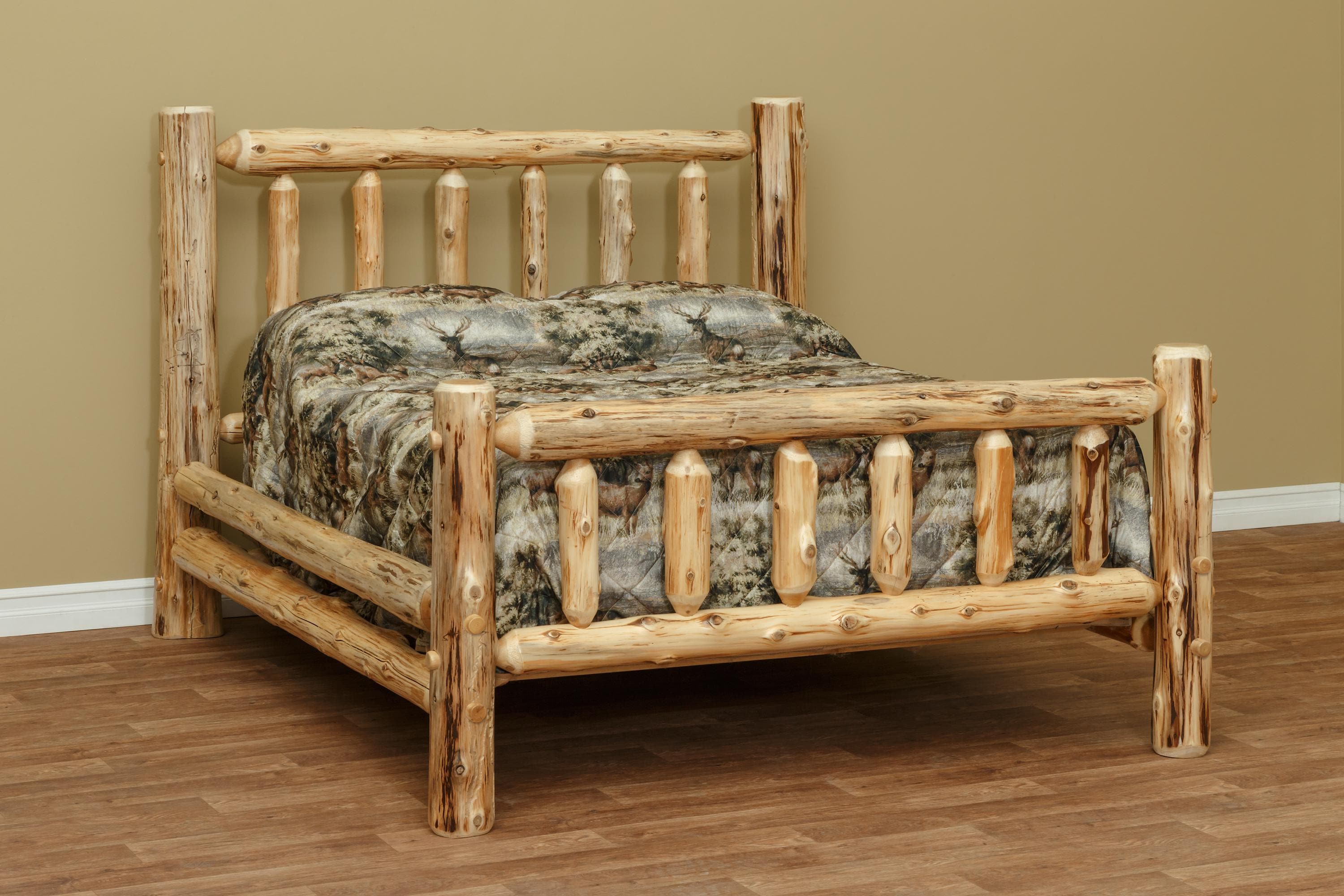 Cedar log bed rustic log beds king queen