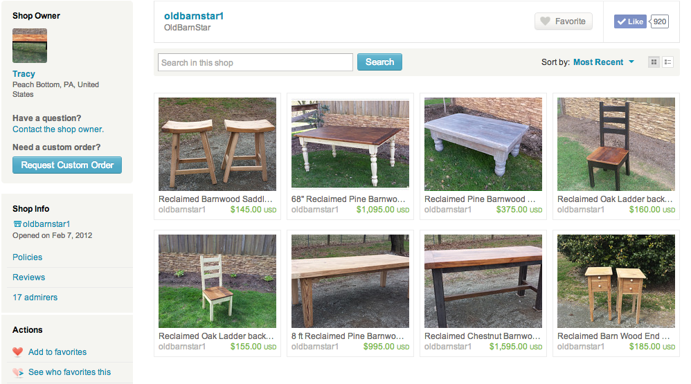 Old Barn Star Sets up Shop on Etsy