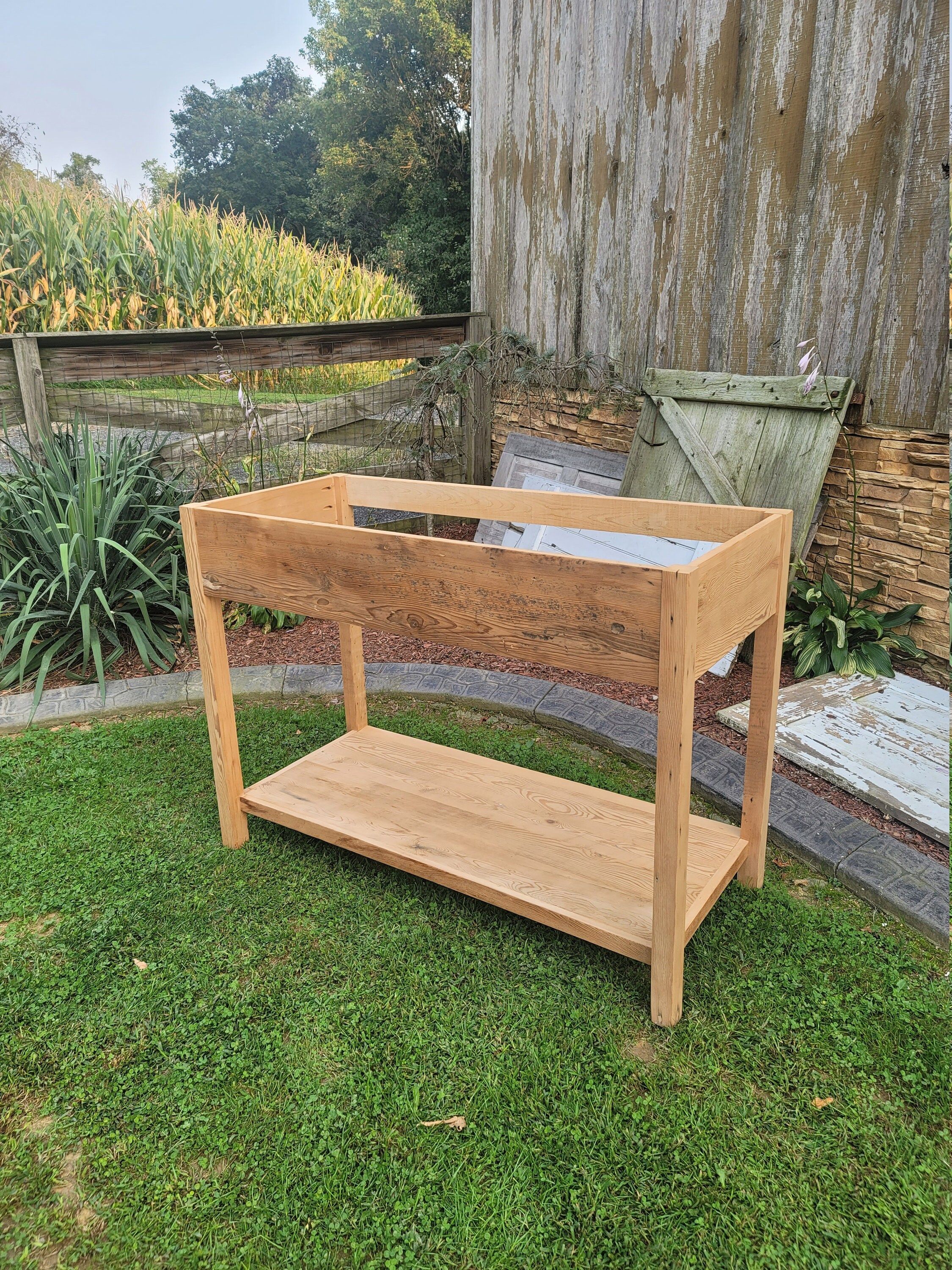 Reclaimed pine barnwood single sink