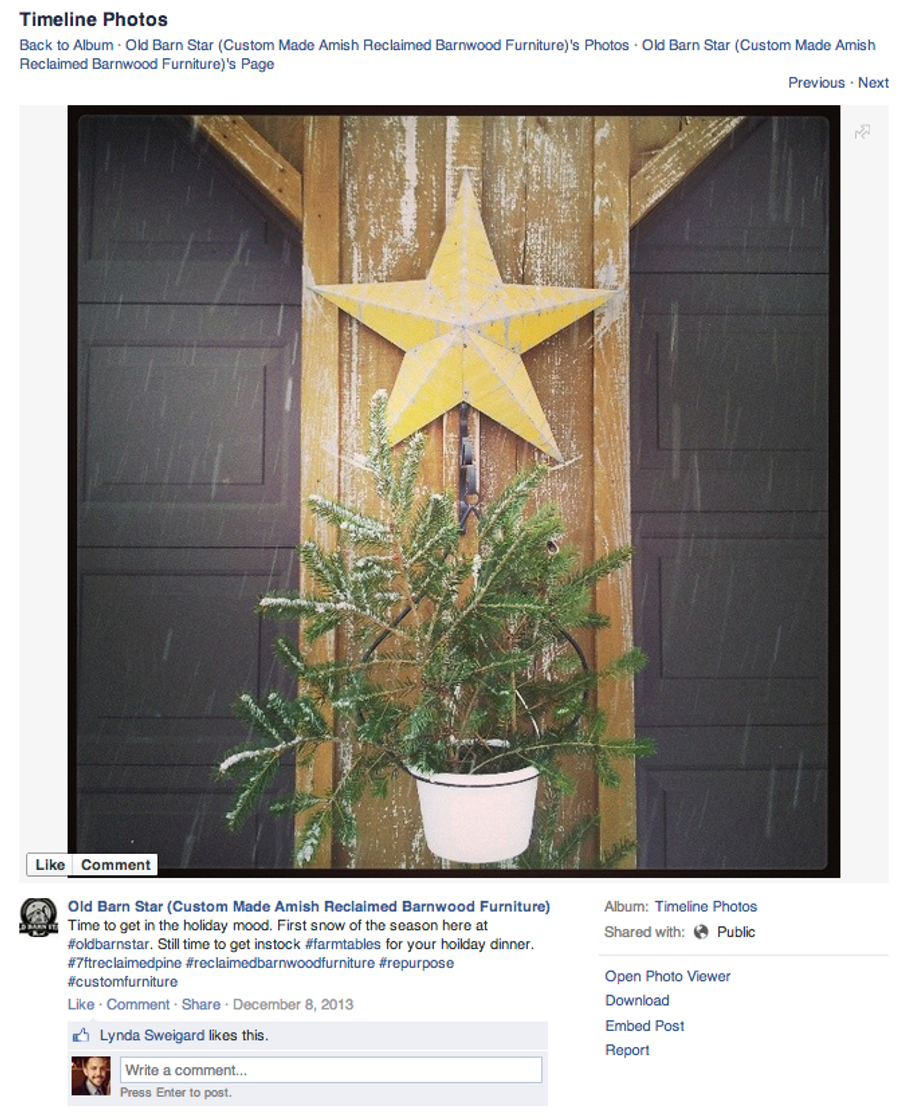 amish furniture on facebook
