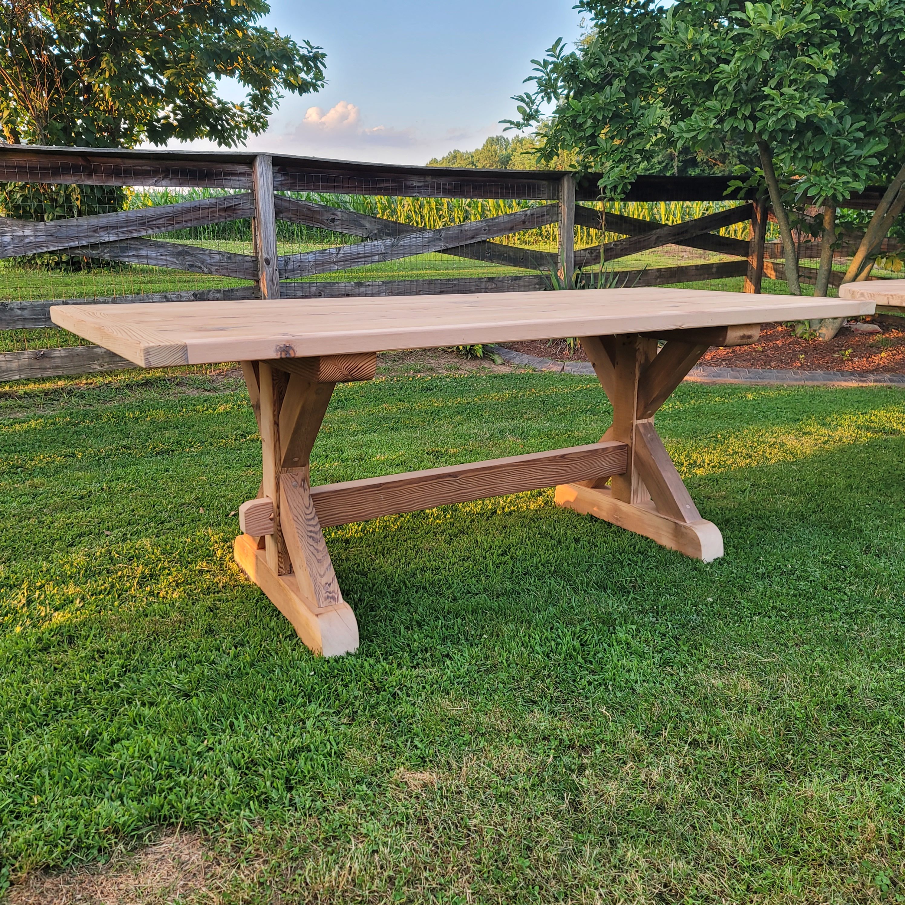Reclaimed barnwood dining table