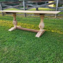 Reclaimed pine farmhouse trestle table