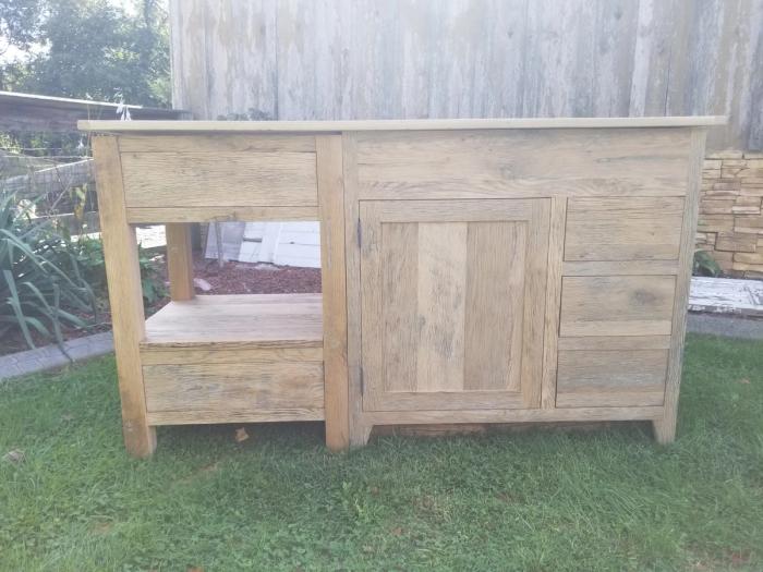 Reclaimed wood bathroom vanity