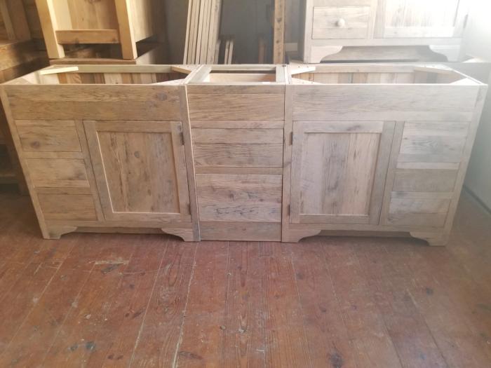 Reclaimed wood bathroom vanity