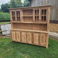 Reclaimed oak farmhouse hutch barnwood