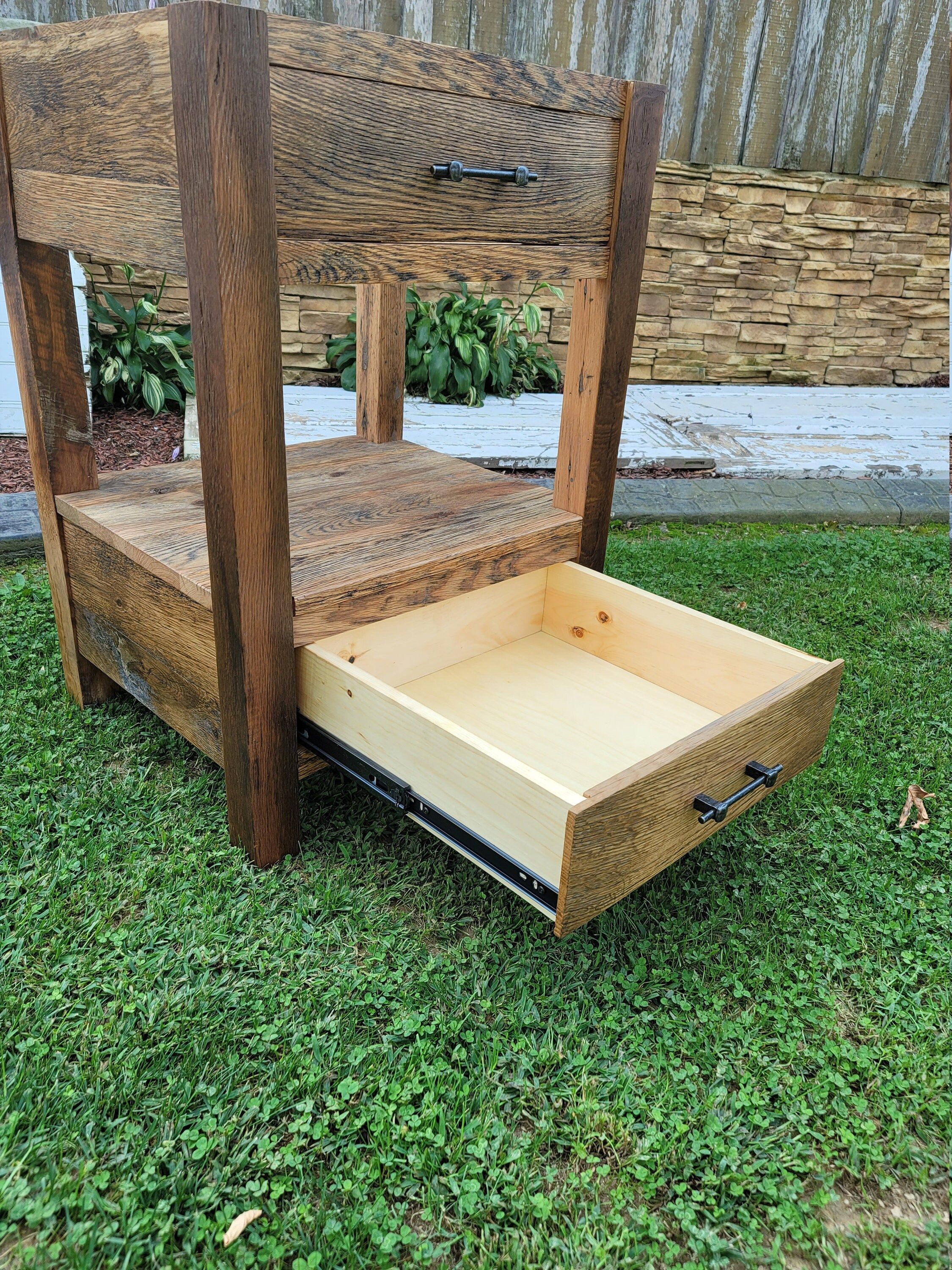 42 reclaimed oak barn wood vanity rustic