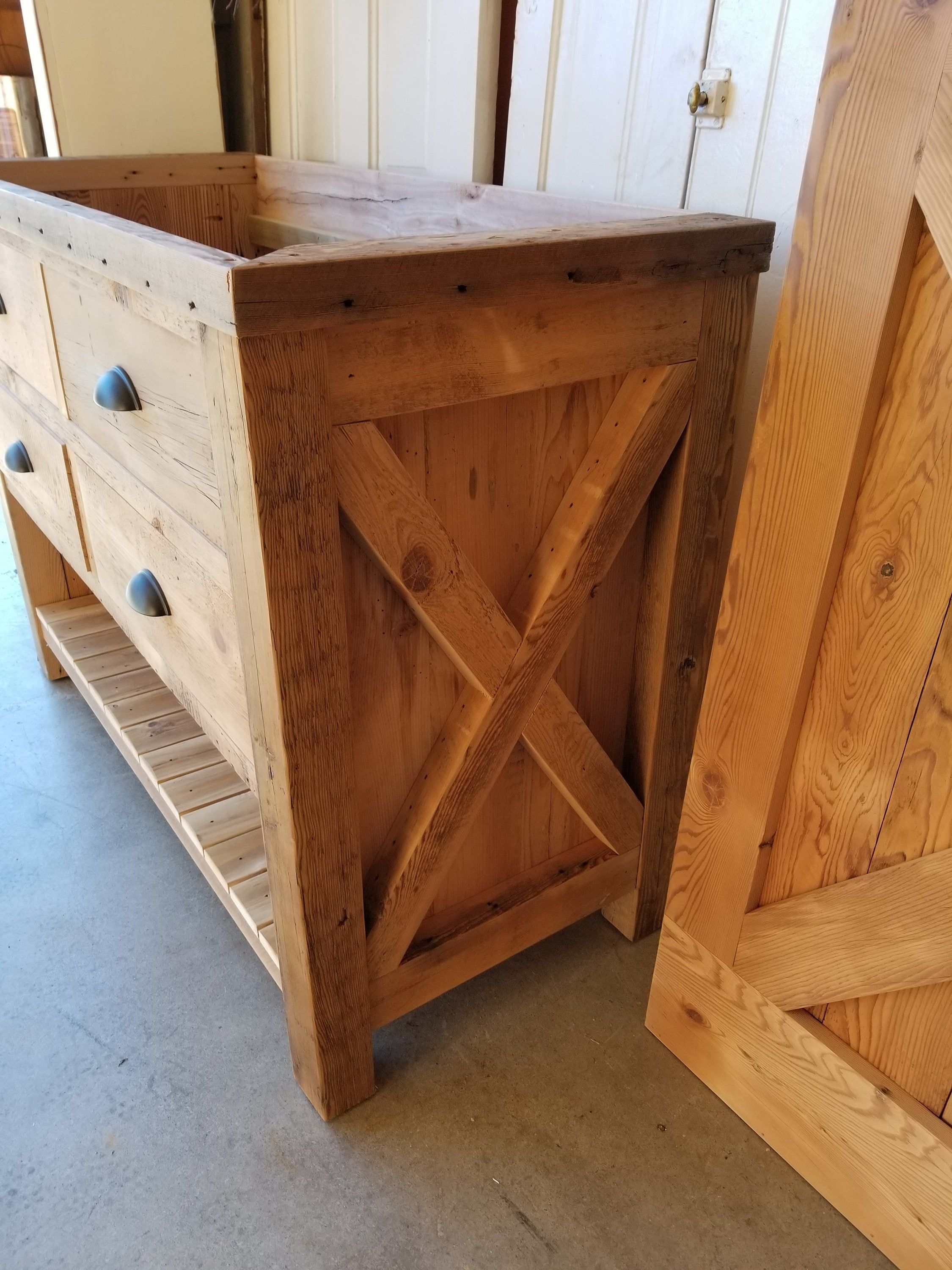 36 reclaimed pine barn wood vanity