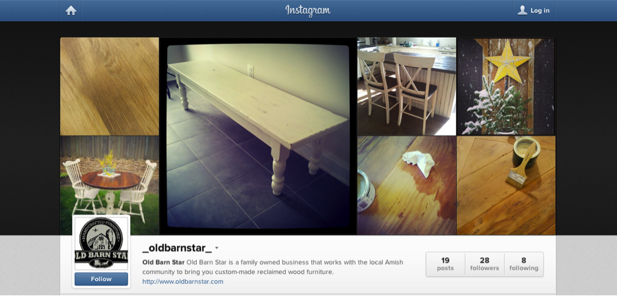 Reclaimed Wood Furniture on Old Barn Star's Instagram!