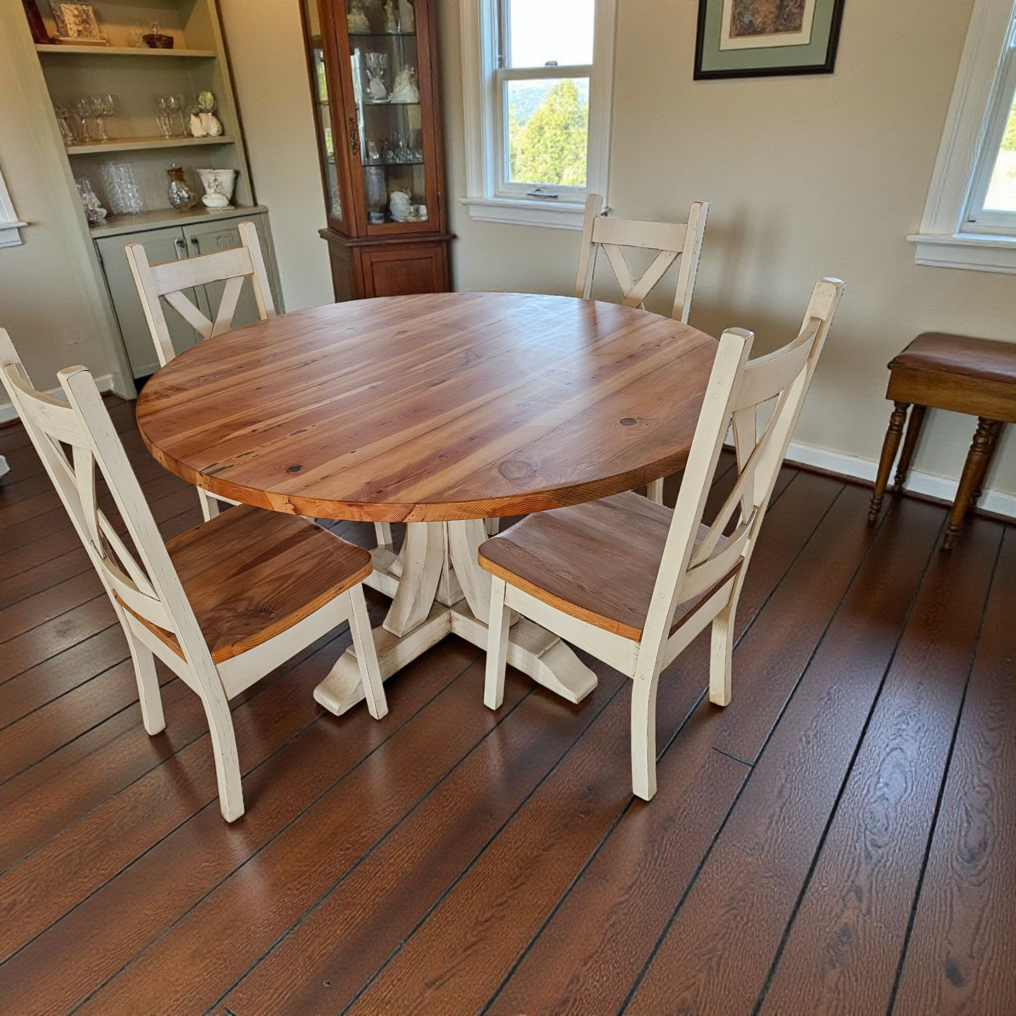 Reclaimed barnwood dining table