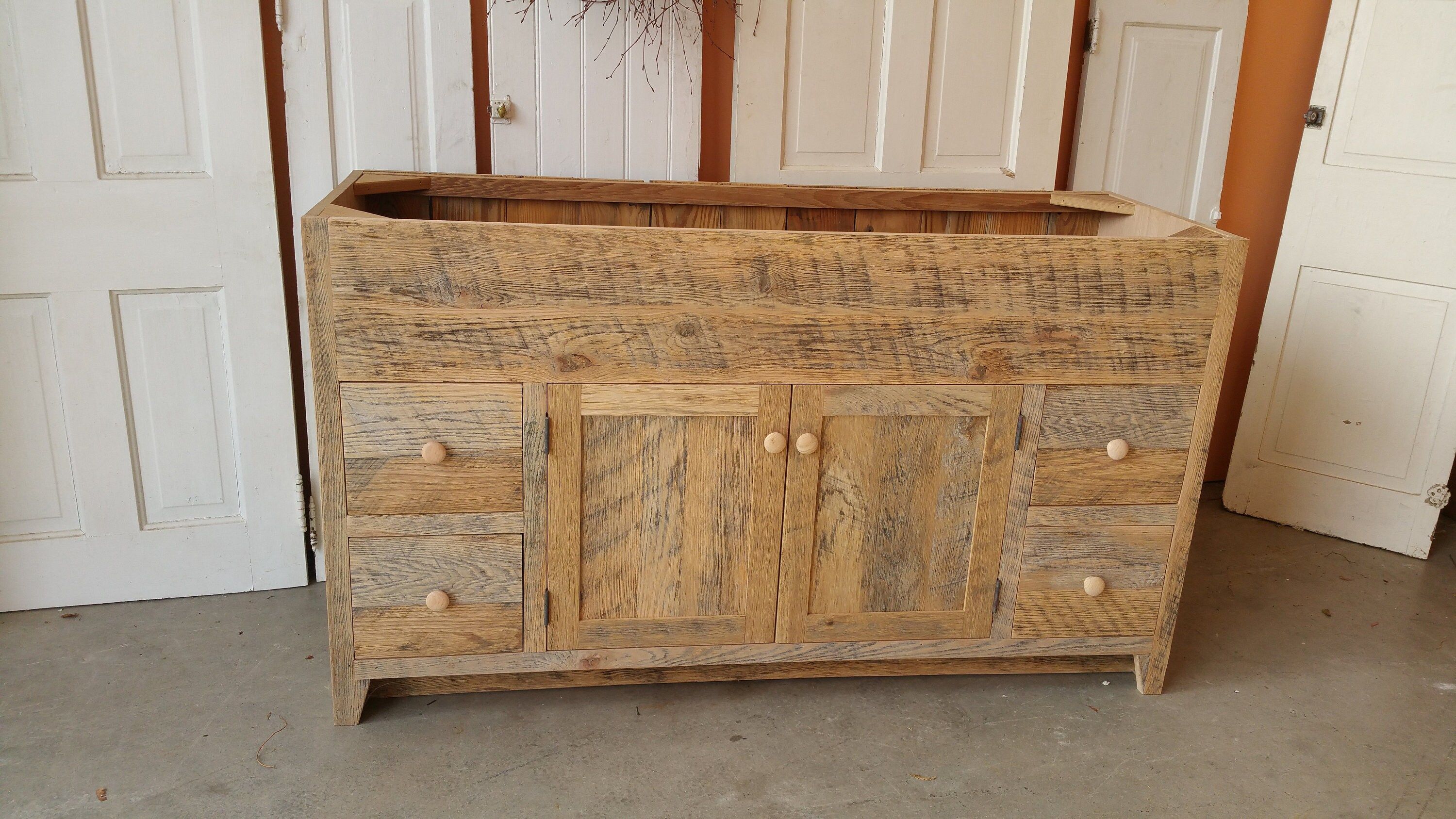 36 reclaimed oak rustic barnwood vanity 2
