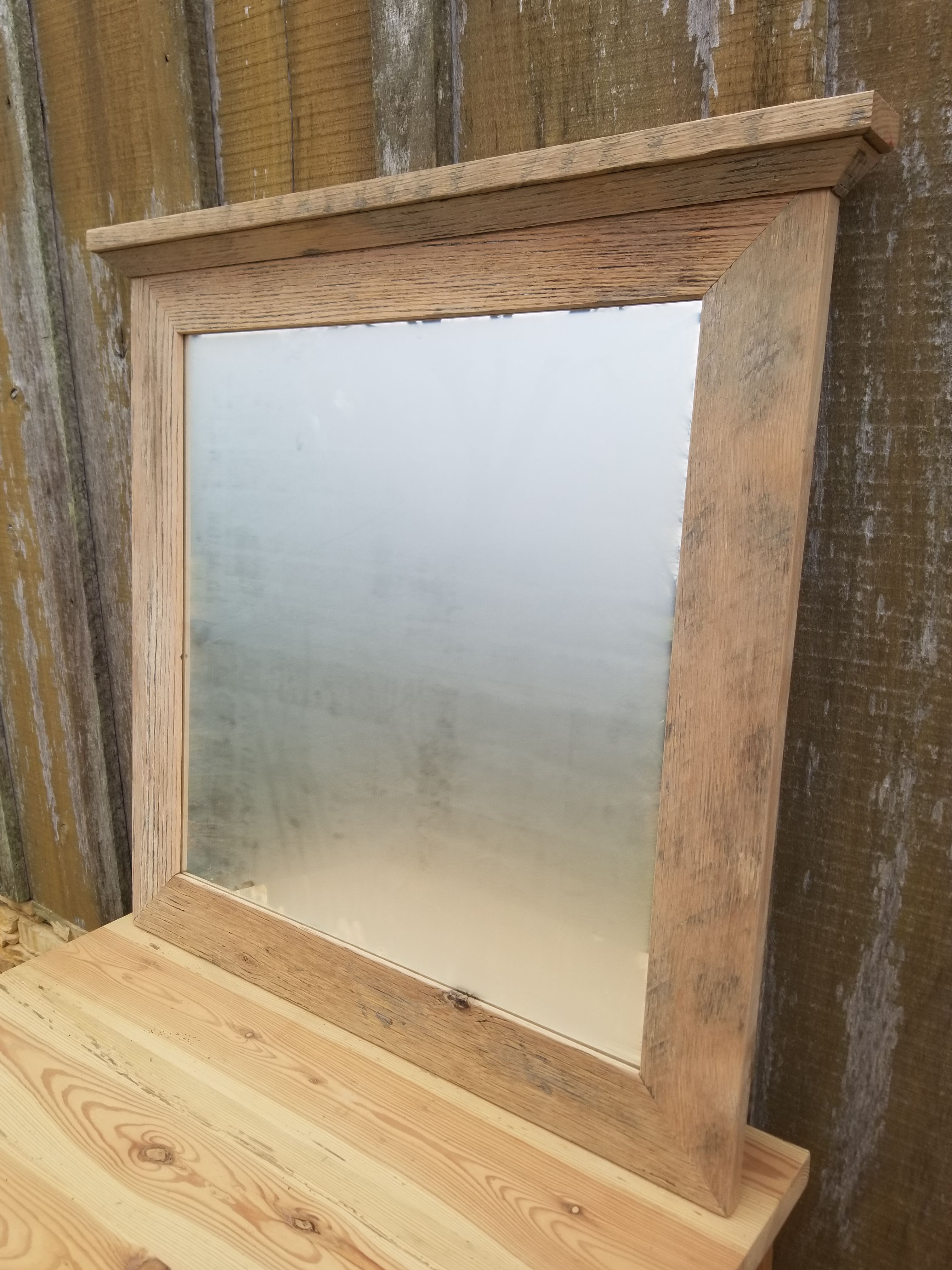 Reclaimed wood bathroom vanity