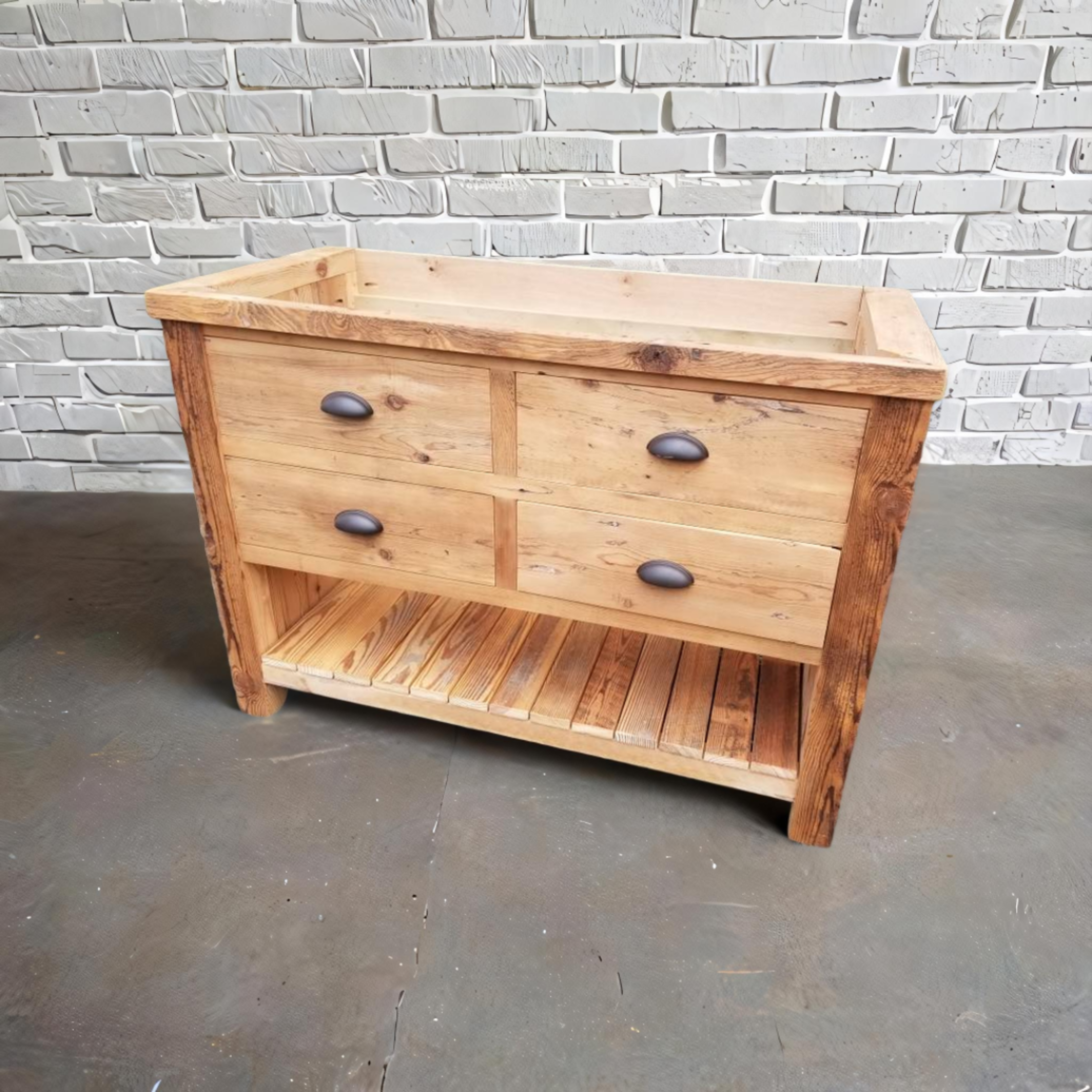 48 inch pine post vanity