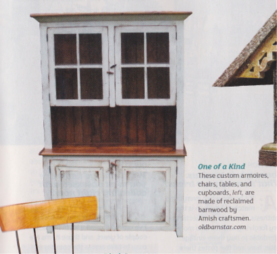 rustic barnwood hutch
