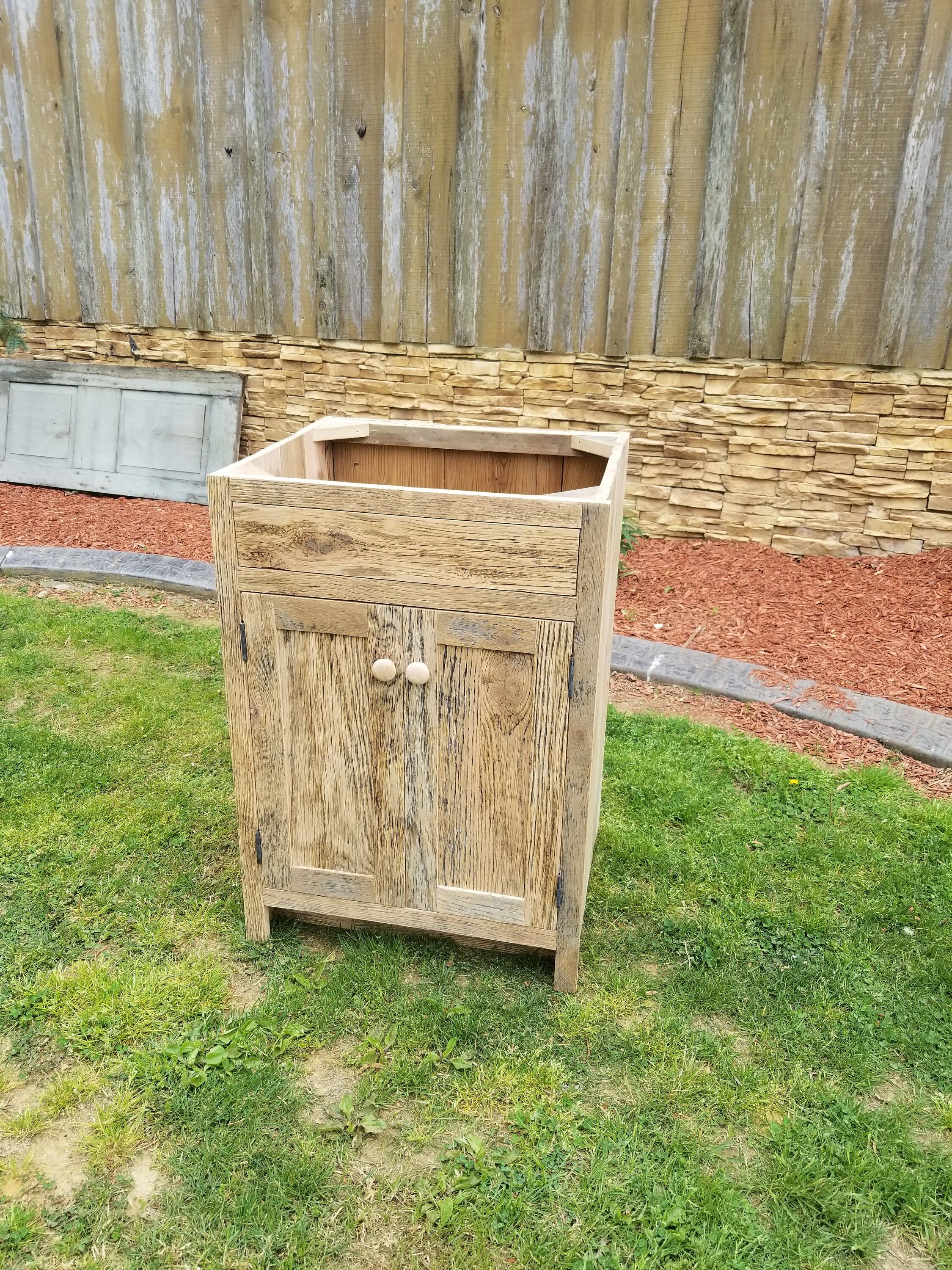 60 reclaimed oak barnwood bathroom