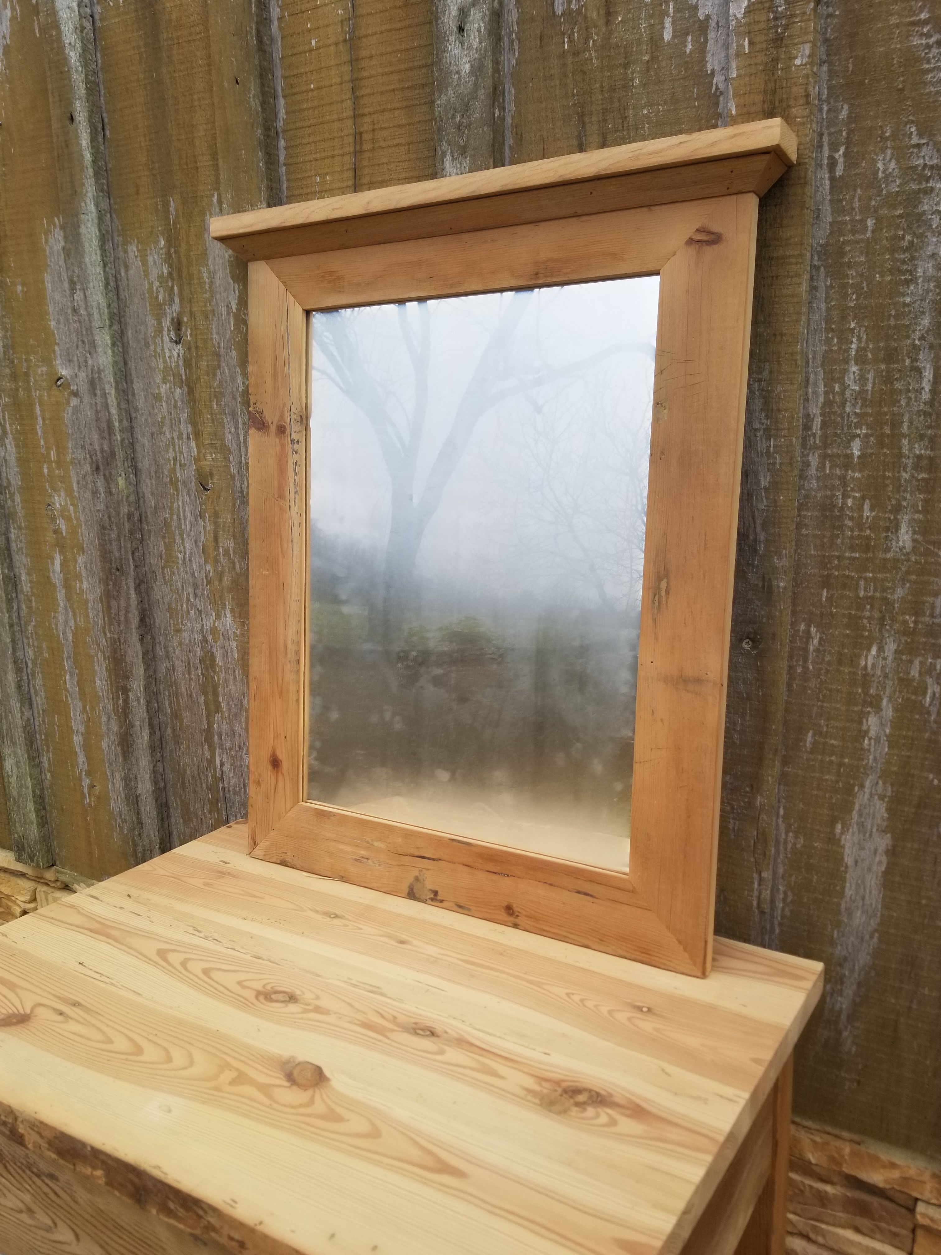 Reclaimed wood bathroom vanity