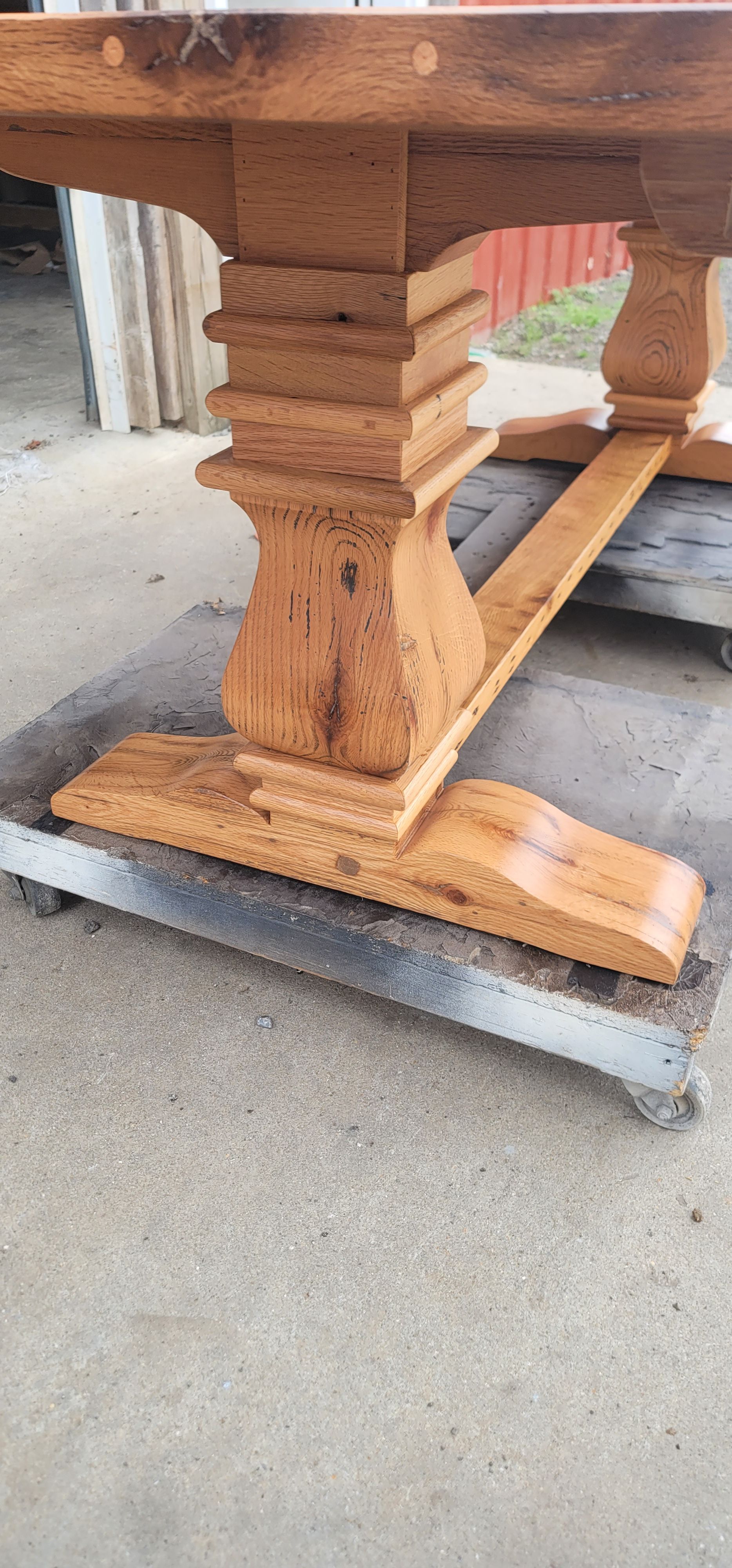 Reclaimed barnwood dining table