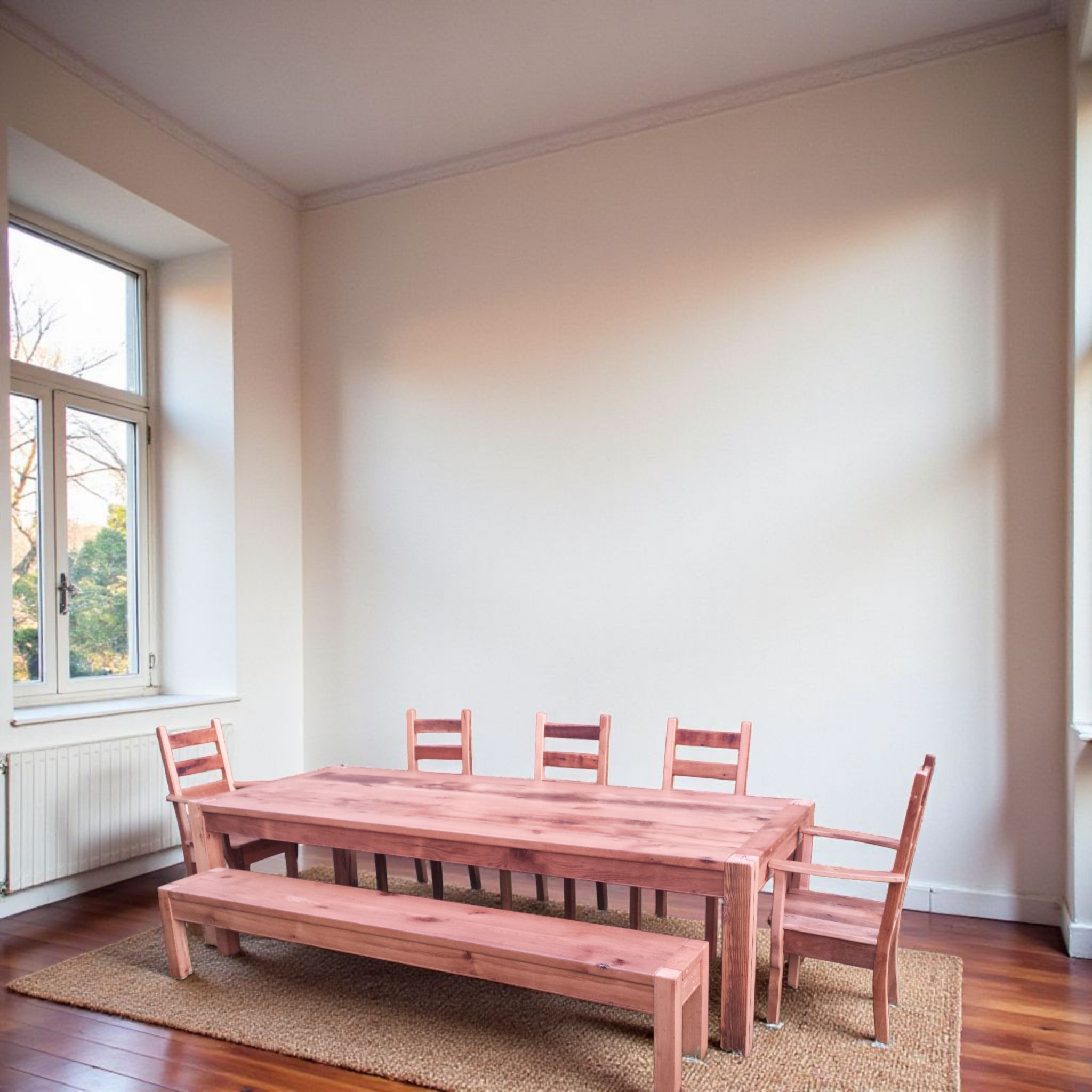 Reclaimed barnwood dining table