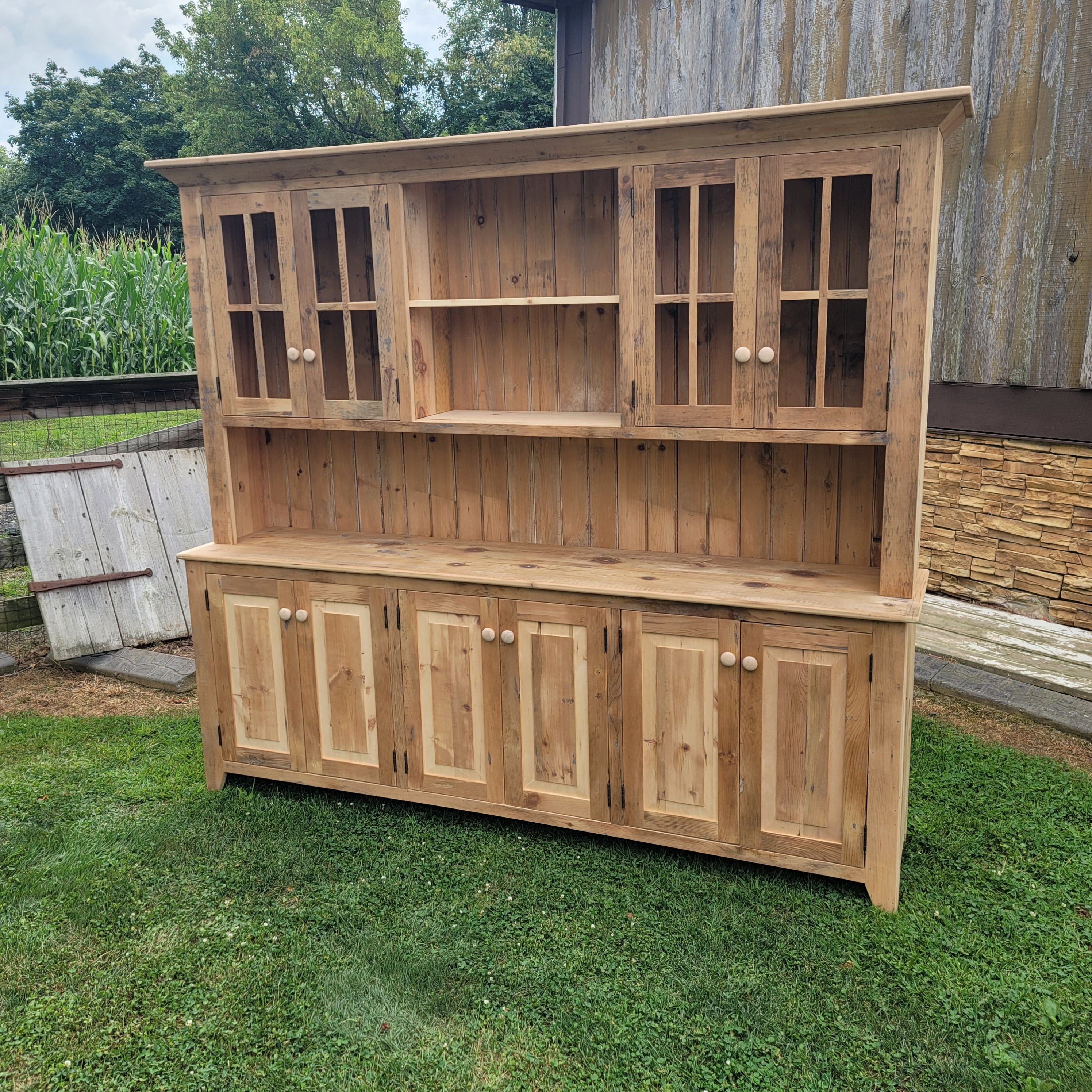 Reclaimed wood buffet and hutch