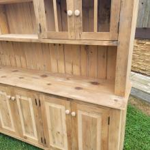 Reclaimed oak farmhouse hutch barnwood