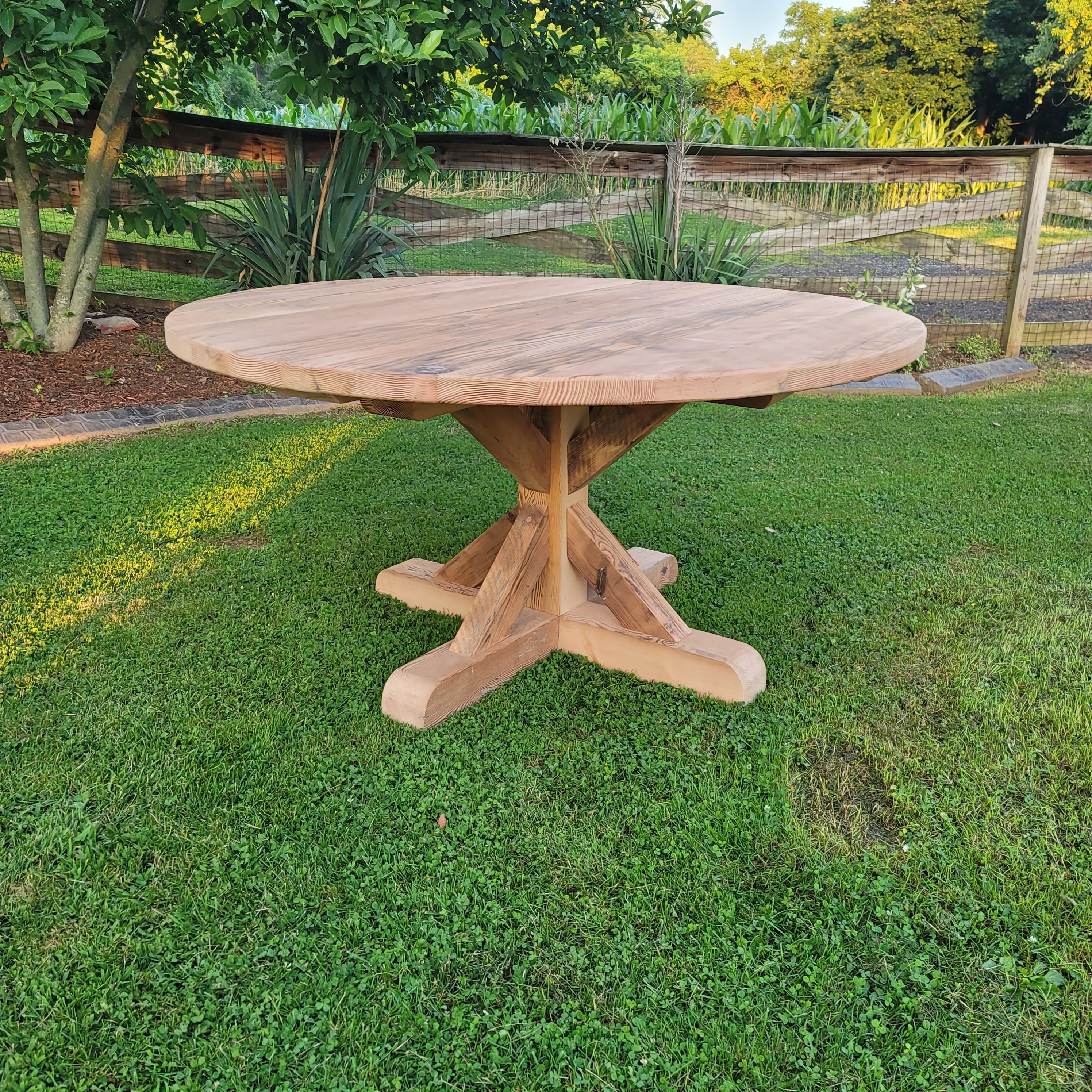 Reclaimed barnwood dining table