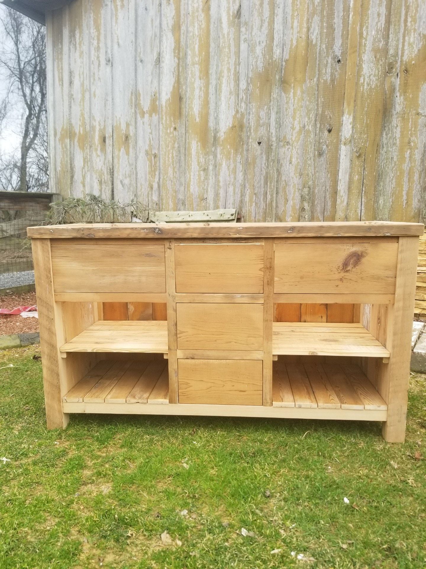 36 reclaimed pine barn wood vanity
