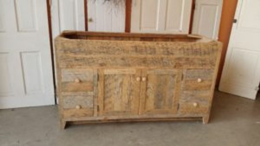 5ft reclaimed Barn wood Oak Vanity