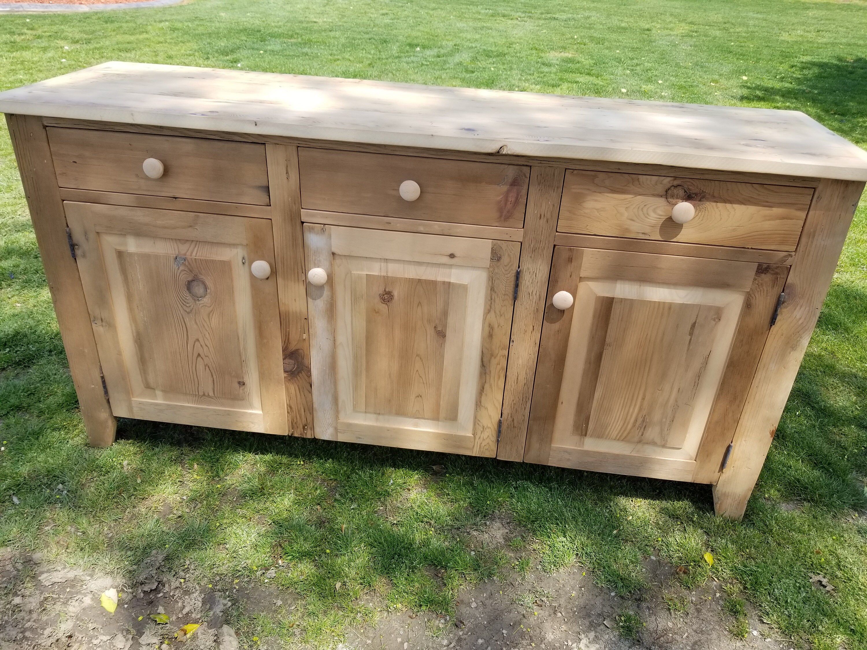 4 5ft reclaimed barnwood buffet