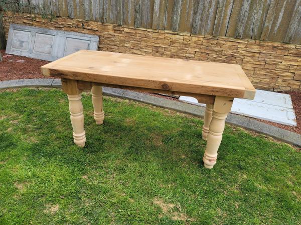 Reclaimed pine barnwood farmhouse table