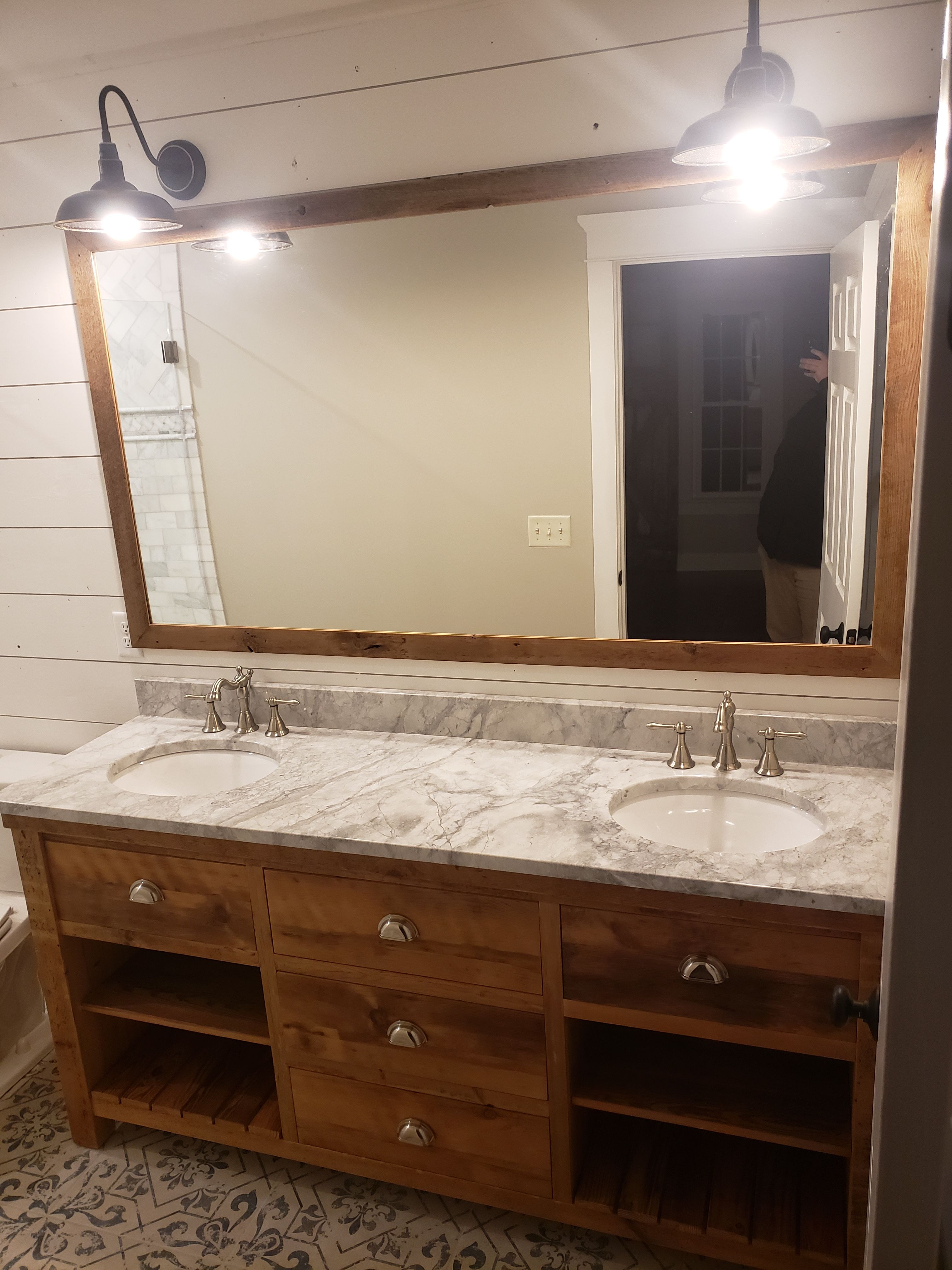 Reclaimed wood bathroom vanity
