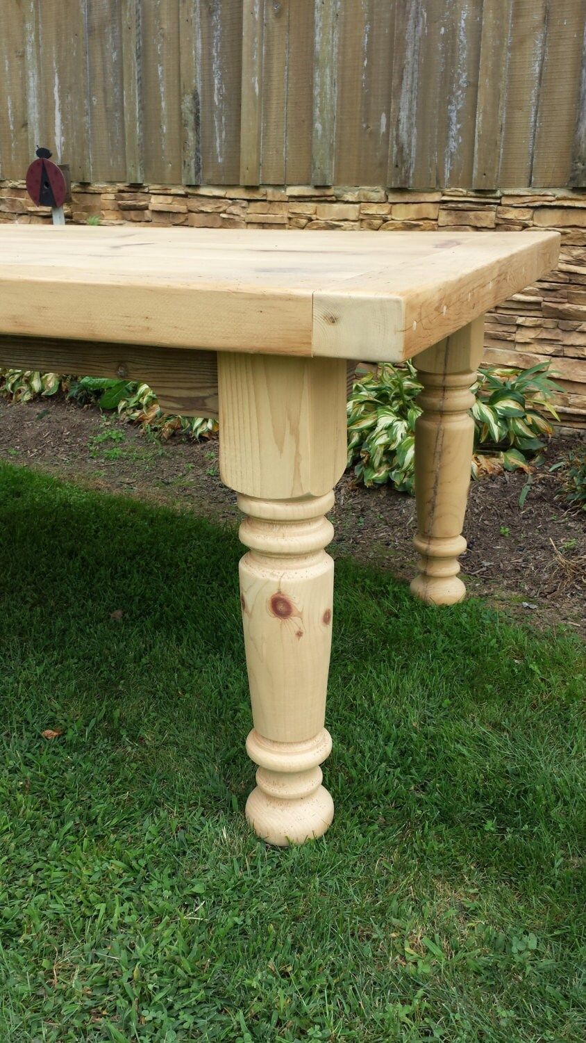 Reclaimed pine barnwood farmhouse table